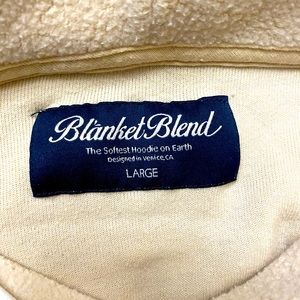 2 Blanket Blend hoodies LARGE cream and light green